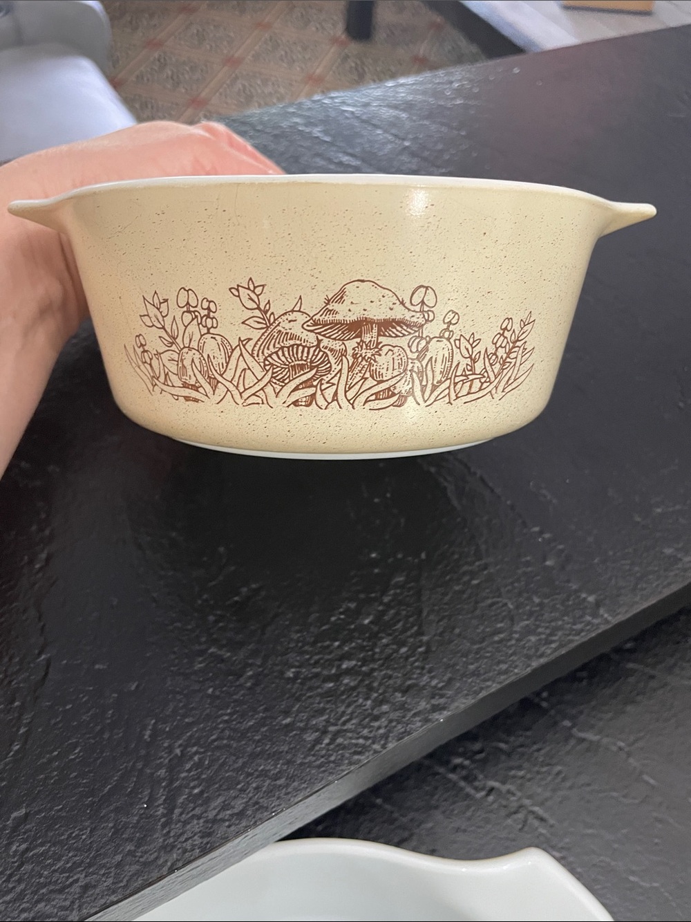 Pyrex Forest Fancies Vintage Mushroom Pattern Ceramic Serving Bowl 750 ml